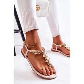 PG2 Sandalias de moda chanclas con mariposas beige claro Jennissa 7
