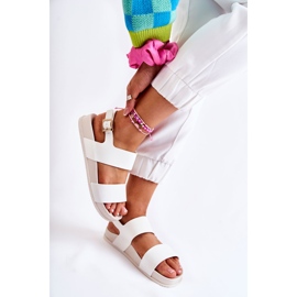 PG1 sandalias de goma en la plataforma blanca kathia blanco 3