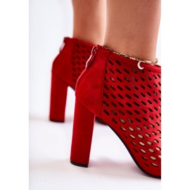 WT1 Botas Jenissa Ante Calado Rojo 5