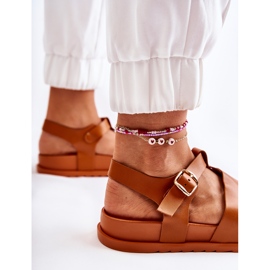 WS1 Sandalias Camel con plataforma Tessy marrón 6