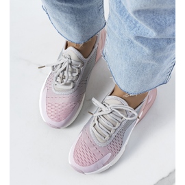 Deportivas grises de Glaner rosa 1