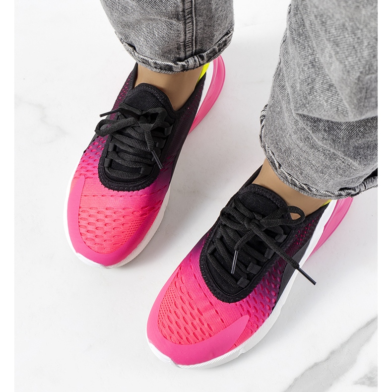 PA1 Deportivas negras Glaner negro rosado 1