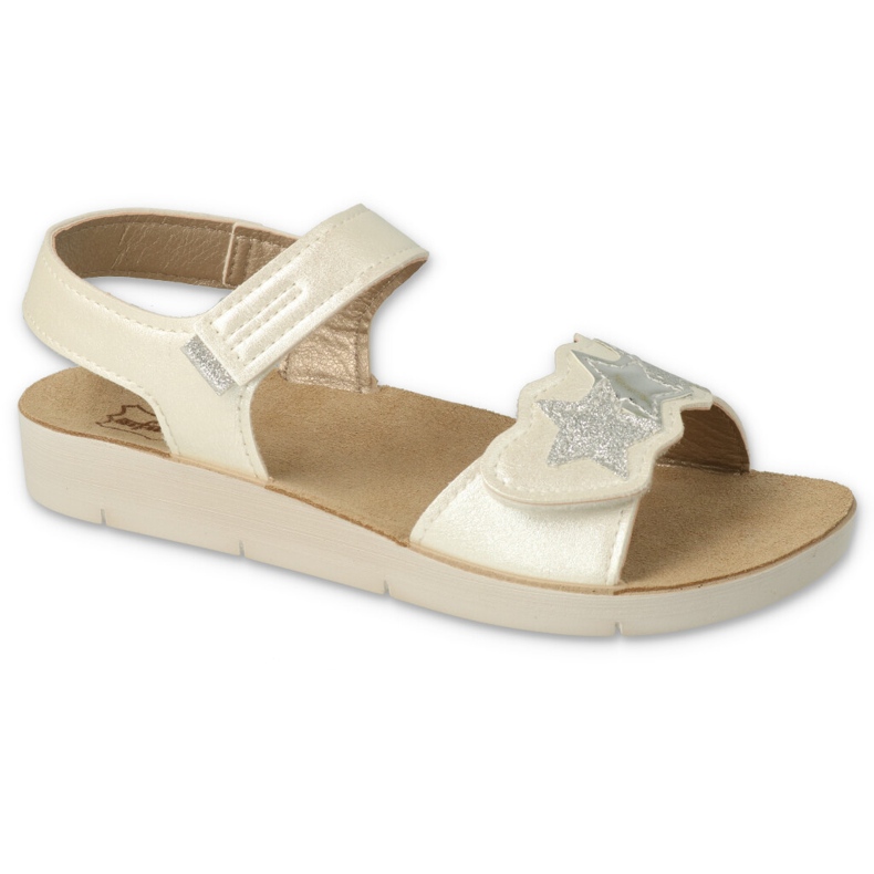 Sandalias infantil befado 068Y003 blanco con estrella 1