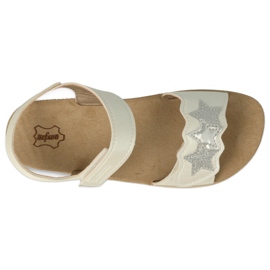 Sandalias infantil befado 068Y003 blanco con estrella 4