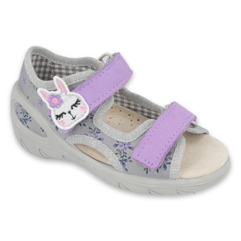 Calzado infantil befado pu 065P150 violeta gris 4