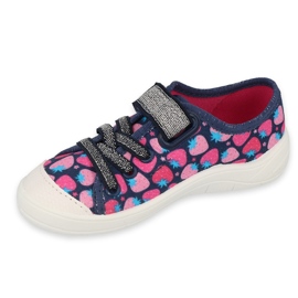 Zapatos befado niño 251X191 azul marino rosado 1