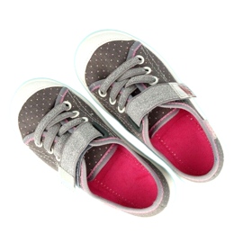Calzado infantil befado 251X107 rosado gris 2