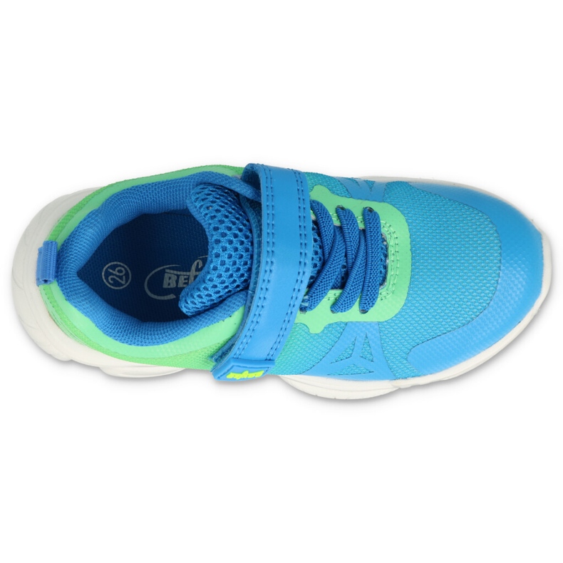 Zapatos de befado de colores para jóvenes 516Q121 azul amarillo 3