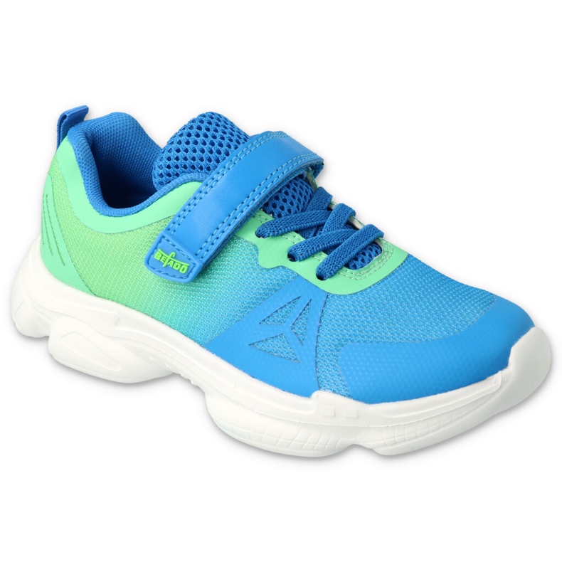 Zapatos de befado de colores para jóvenes 516Q121 azul amarillo 4