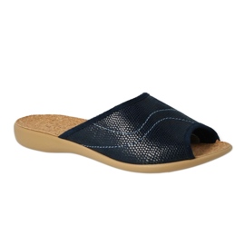 Zapatos de mujer befado pu 254D093 azul marino 4