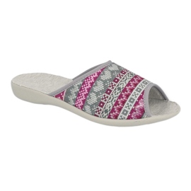 Zapatos de mujer befado pu 254D133 rosado gris 1