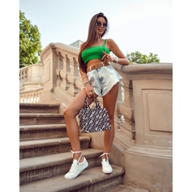 Zapatillas de mujer de piel con la inscripción Big Star EE274316 Blanco 1 Zapatillas de mujer de piel con la inscripción Big Star EE274316 Blanco 1