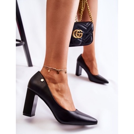 Vinceza Zapatos De Tacón De Cuero En Una Barra En Spitz Negro Larea 5