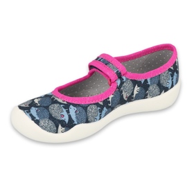 Calzado infantil befado 114Y466 azul marino rosado 1