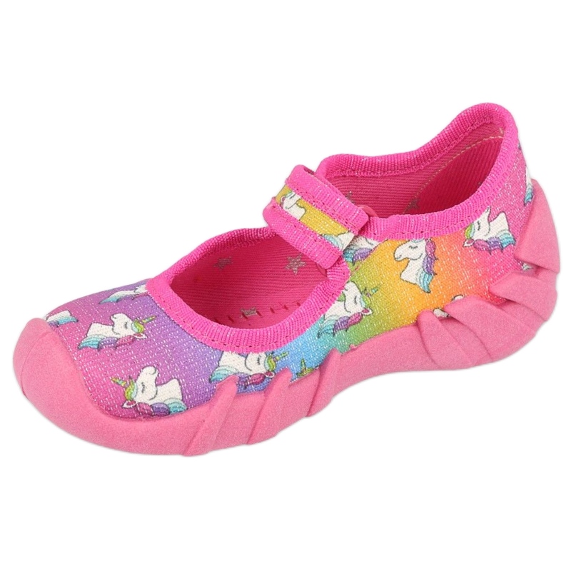 Calzado infantil befado speedy 109P232 púrpura azul rosa amarillo 1