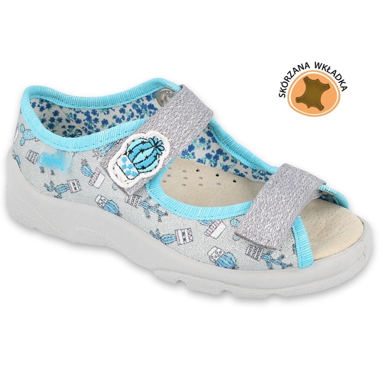 Calzado infantil befado 869X155 azul plata gris 4