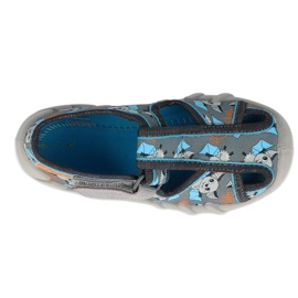 Pantuflas infantiles befado 190P104 gris-azul 3