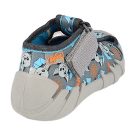 Pantuflas infantiles befado 190P104 gris-azul 4