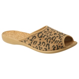 Zapatos de mujer befado pu 254D121 beige marrón 4