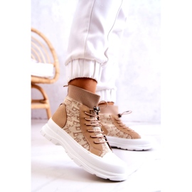 FW1 Zapatillas Moda Calcetín Alto Beige Collin 2 FW1 Zapatillas Moda Calcetín Alto Beige Collin 2