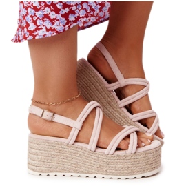 PS1 Sandalias beige con plataforma trenzada beige Crazy In Love 4