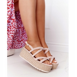 PS1 Sandalias beige con plataforma trenzada beige Crazy In Love 3