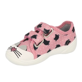 Zapatos befado niño 907P150 GATOS negro rosado plata 1
