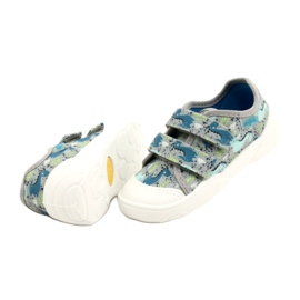 Zapatos befado niño 907P156 Dino azul gris verde 5