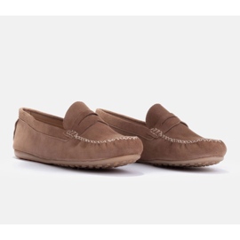 Marco Shoes Mocasines clásicos fabricados en ante suave marrón 6