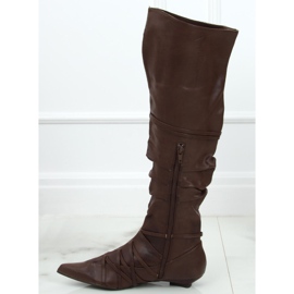 Mosqueteros marrones 5832-1 para mujer marrón 4