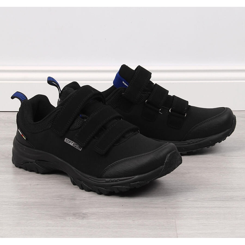 Zapatos de trekking impermeables con cierre adhesivo American Club negro 1