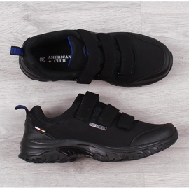 Zapatos de trekking impermeables con cierre adhesivo American Club negro 4