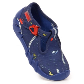 Zapatillas casa niño con cierre Befado azul marino 1