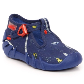 Zapatillas casa niño con cierre Befado azul marino 2