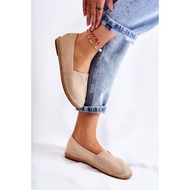 PG1 Alpargatas Sin Cordones De Ante Para Mujer Beige Corry 5