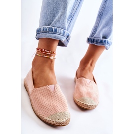 PG1 Alpargatas de ante sin cordones para mujer Nude Corry rosado 3