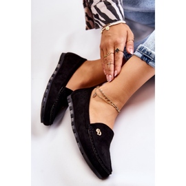 PS1 Mocasines Mujer Ante Negro Colena 5
