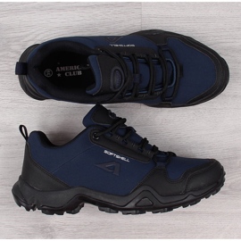 Zapatos de trekking impermeables para hombre American Club azul marino 1