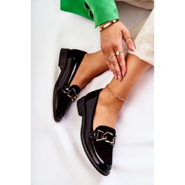 Mocasines Clásicos Con Cadena Laura Messi 2531 Negro 7