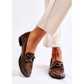 Mocasín Clásico Con Cadena Laura Messi 2531 Marrón 2