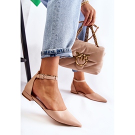 WD1 Sandalias Mujer Bailarinas De Piel Spitz Beige Caprise 7