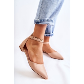 WD1 Sandalias Mujer Bailarinas De Piel Spitz Beige Caprise 3
