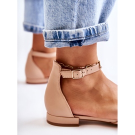 WD1 Sandalias Mujer Bailarinas De Piel Spitz Beige Caprise 6