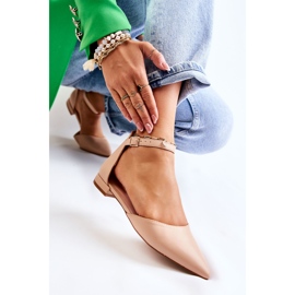 WD1 Sandalias Mujer Bailarinas De Piel Spitz Beige Caprise 4