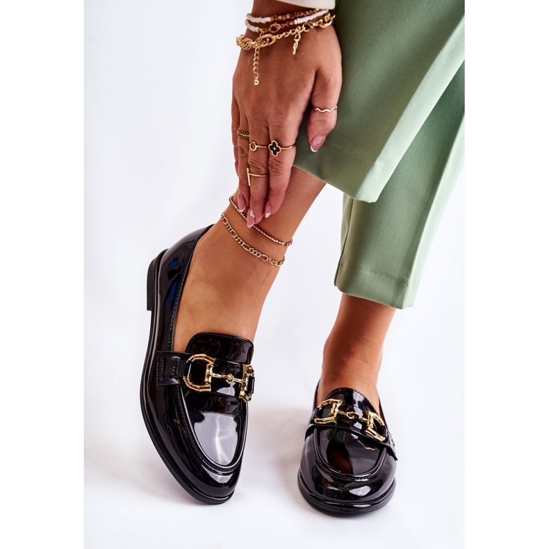 WS1 Mocasines Mujer Coriso Lacado Negro 2