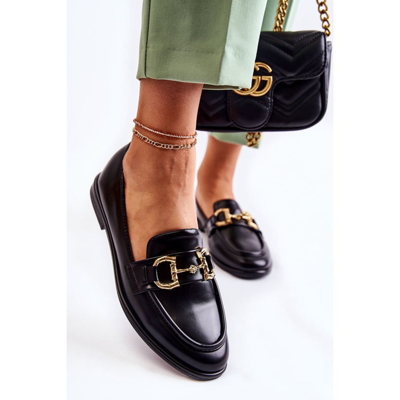 WS1 Mocasines Coriso de Mujer Negros 2