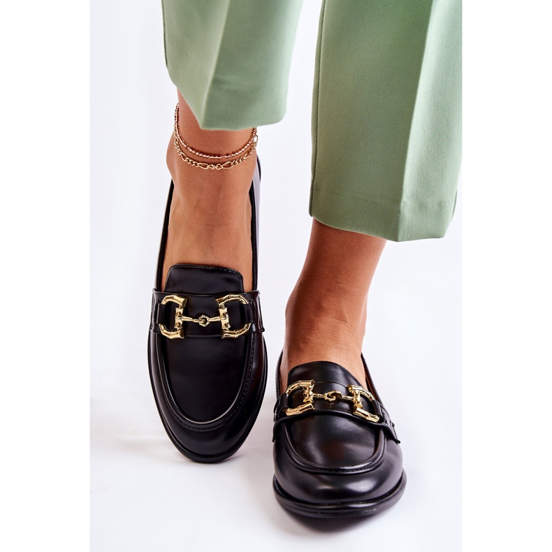 WS1 Mocasines Coriso de Mujer Negros 1