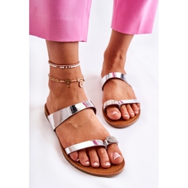 WS1 Chanclas Mujer Lacado Plata Jimena 2