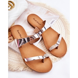 WS1 Chanclas Mujer Lacado Plata Jimena 5