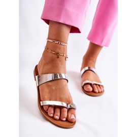 WS1 Chanclas Mujer Lacado Plata Jimena 6